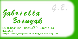 gabriella bosnyak business card